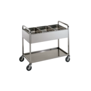 Carrello raccolta differenziata con scomparti