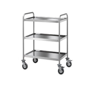 Carrello tubo tondo con 3 ripiani saldati