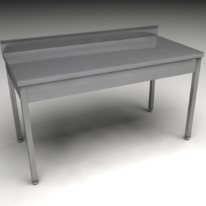 Tavoli PLUS top Inox con alzata