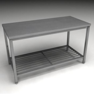 Tavoli STRONG top Inox con ripiano
